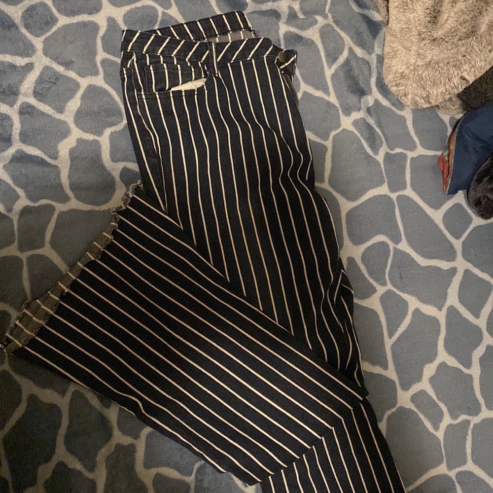 Crazy train stripped bell bottoms. Worn once